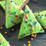 Pinterest Christmas Tree Brownies from Boxed Brownie mix.