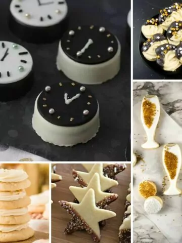 Collage of New Year Cookie Ideas