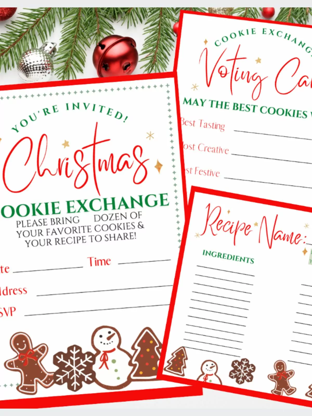 cookie exchange invitations.