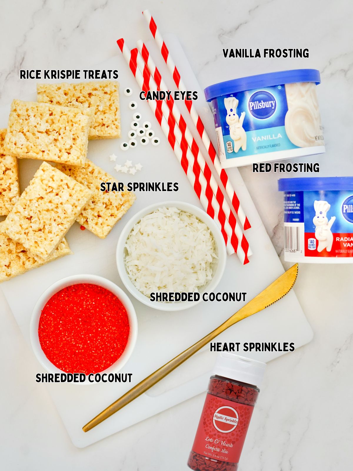 Ingredients for Santa treats.