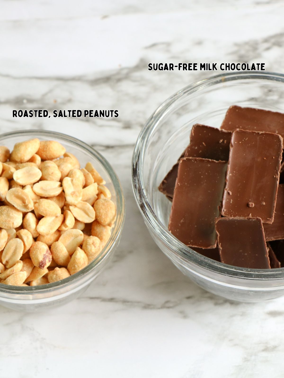 Sugar-free milk chocolate Ingredients.