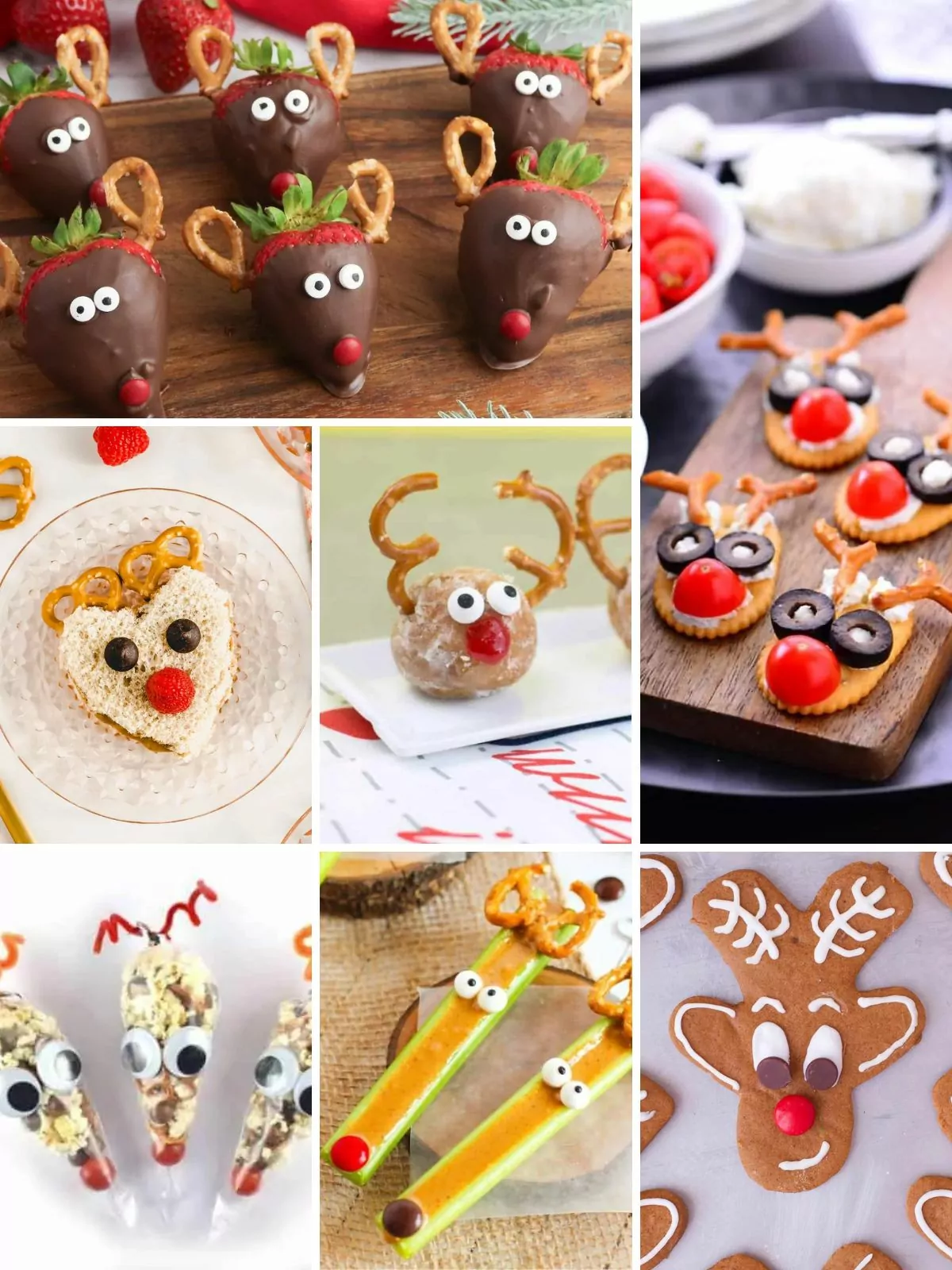Collection of reindeer snack ideas