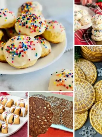 Different Italian cookies to make for Christmas.