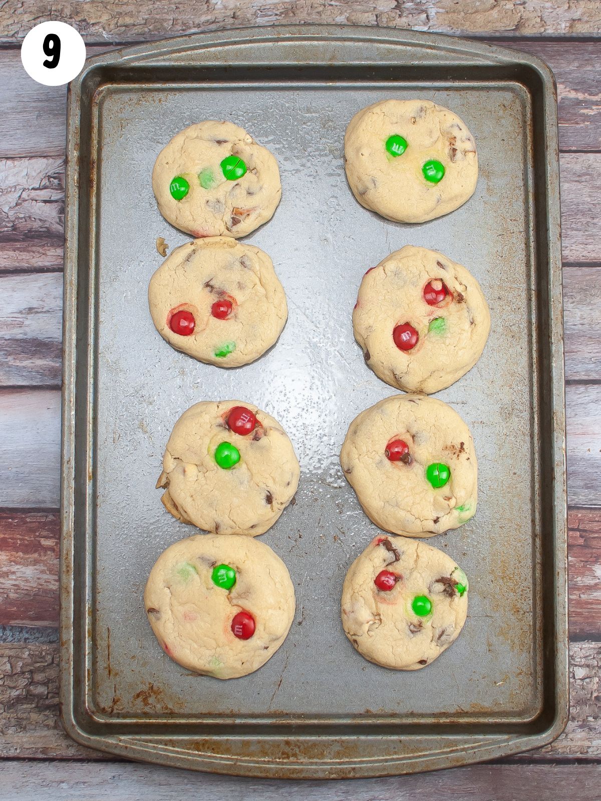 baked Christmas cookies with pretzels.