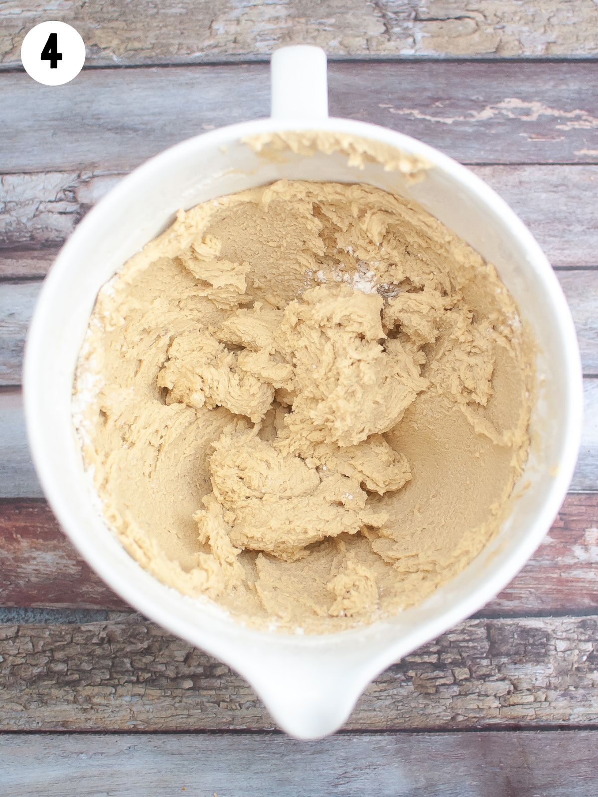 cookie dough in bowl.