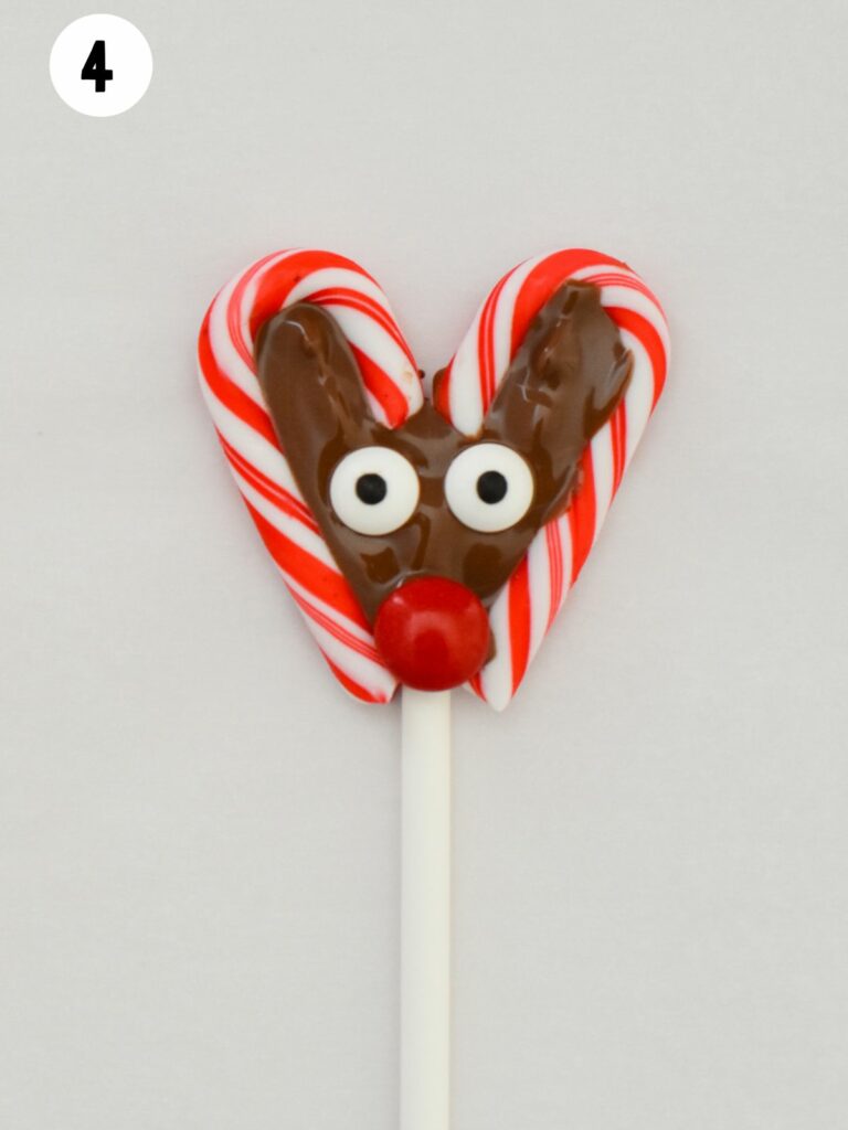 reindeer candy canes decorated.