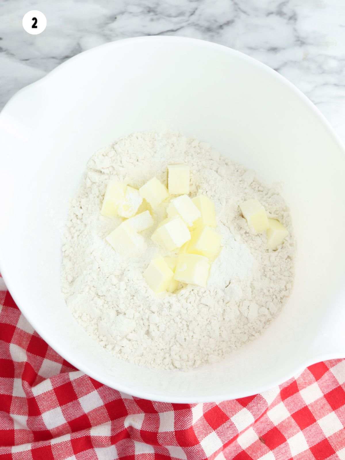 butter combined with flour.