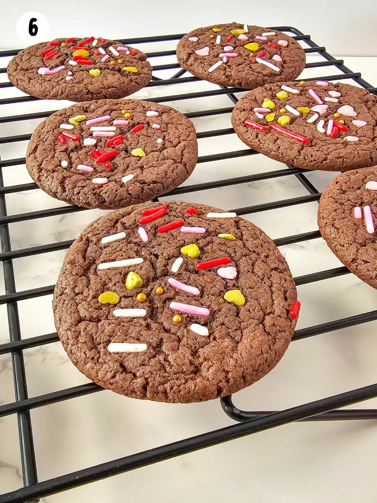 Cake mix cookies on cooling rack.
