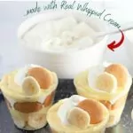 Real whipped cream banana pudding cups.