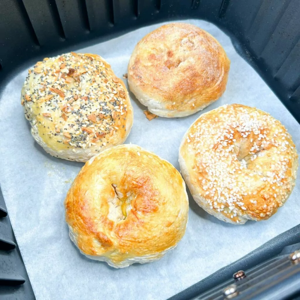 bagels with greek yogurt.