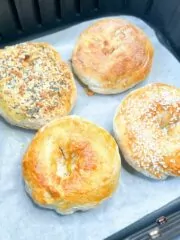 bagels with greek yogurt.