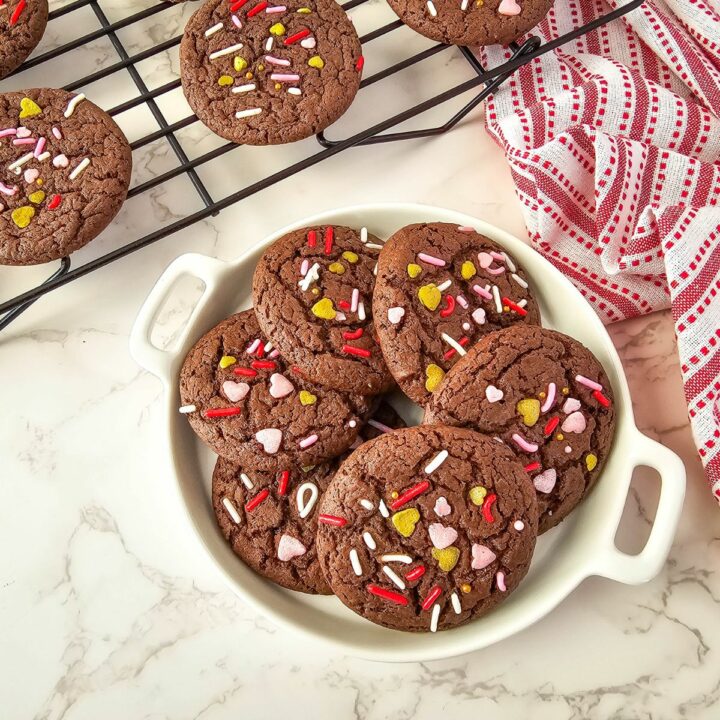 Valentine's Day Chocolate Cookies from a Cake Mix-image