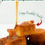 French Toast Sticks served with maple syrup.