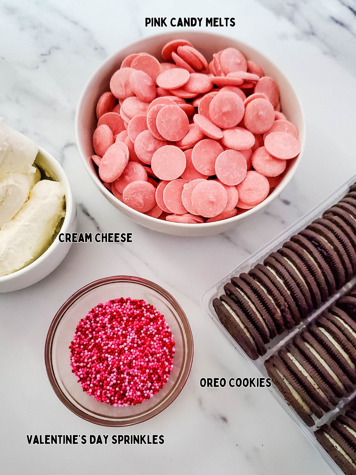 Ingredients for Oreo Truffles.