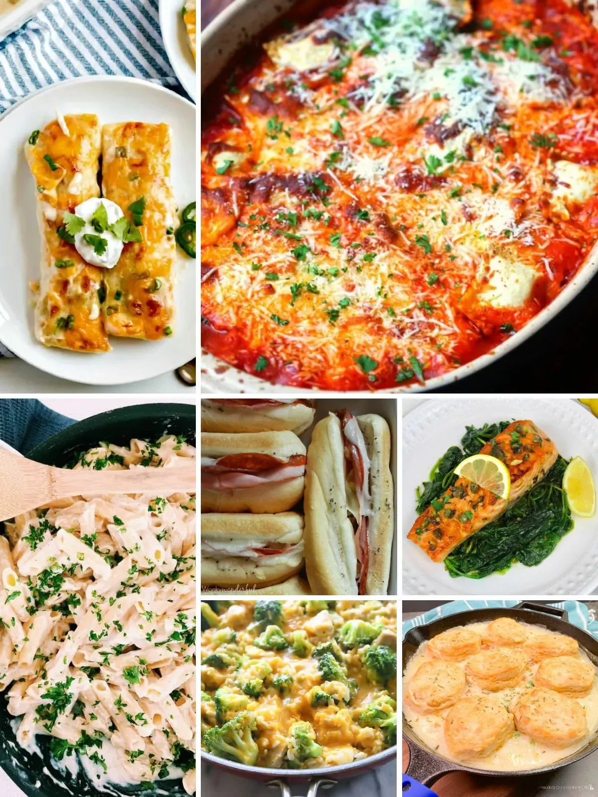 7 recipes for a quick and easy meal plan.