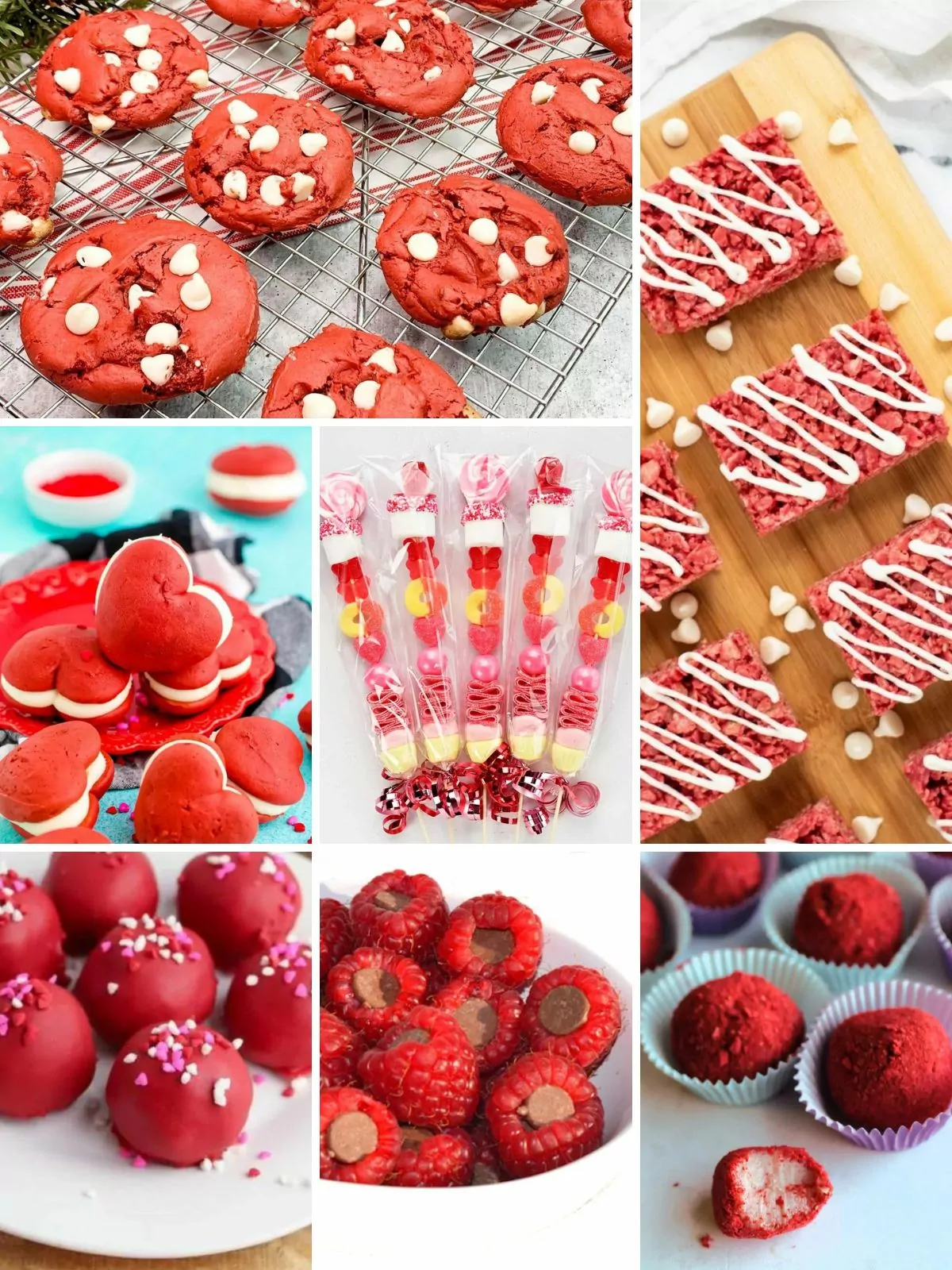 Collection of Red Snacks for Valentine's Day