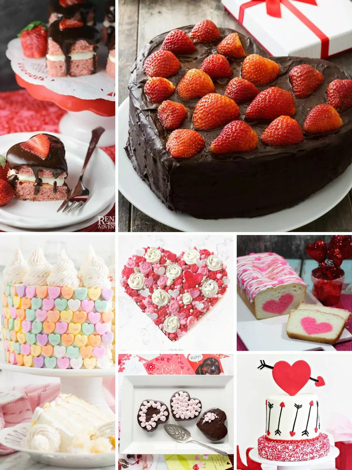 Collection of Valentine's Day Heart Cakes
