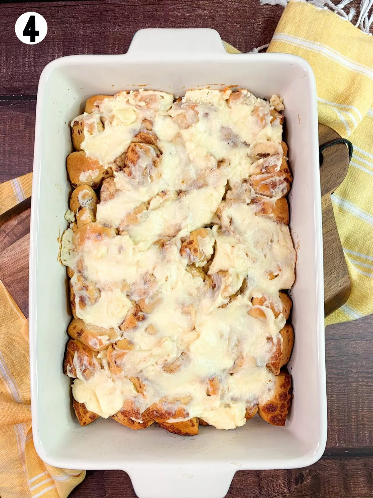 cinnamon roll casserole without eggs.