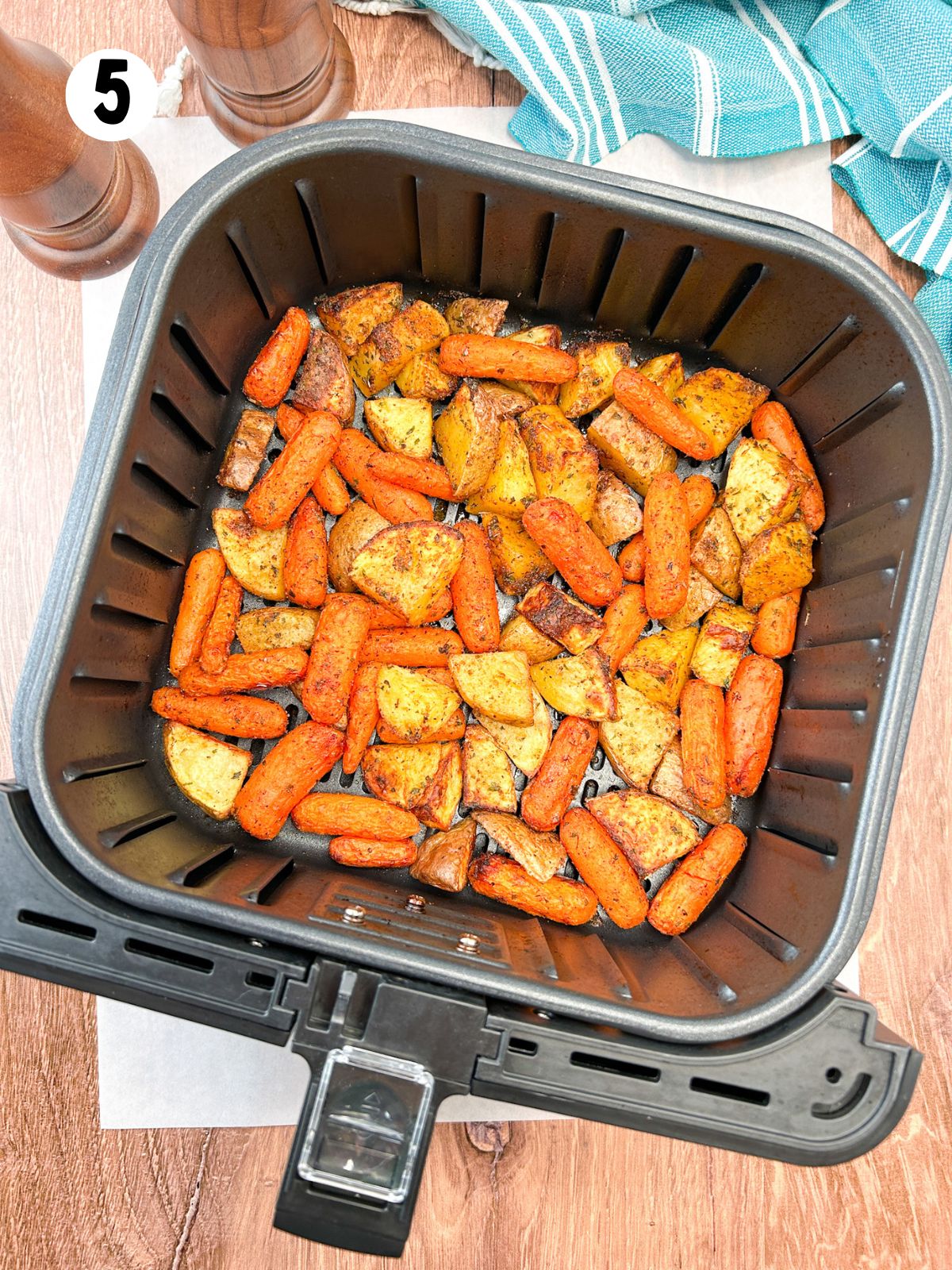 crispy vegetables made in air fryer.