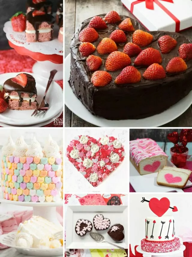 Valentine's Day Heart Cakes