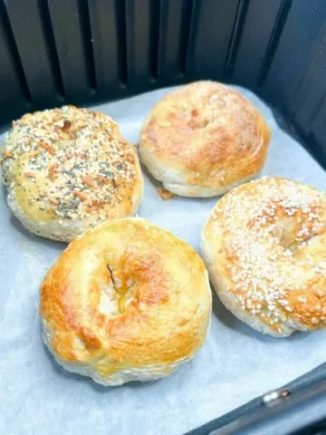 two ingredient bagels with yogurt.