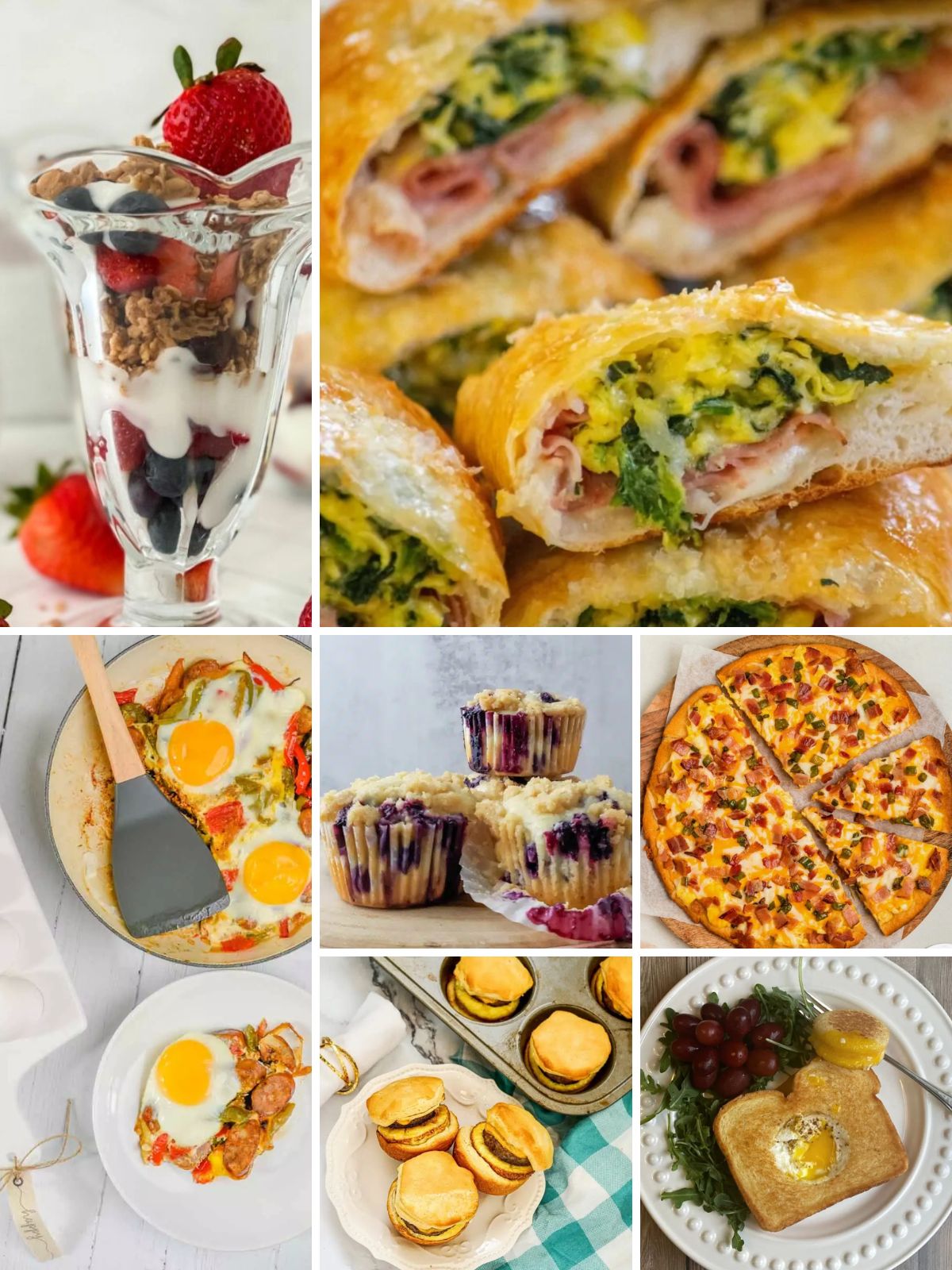 collection of breakfast recipes that are ready fast.