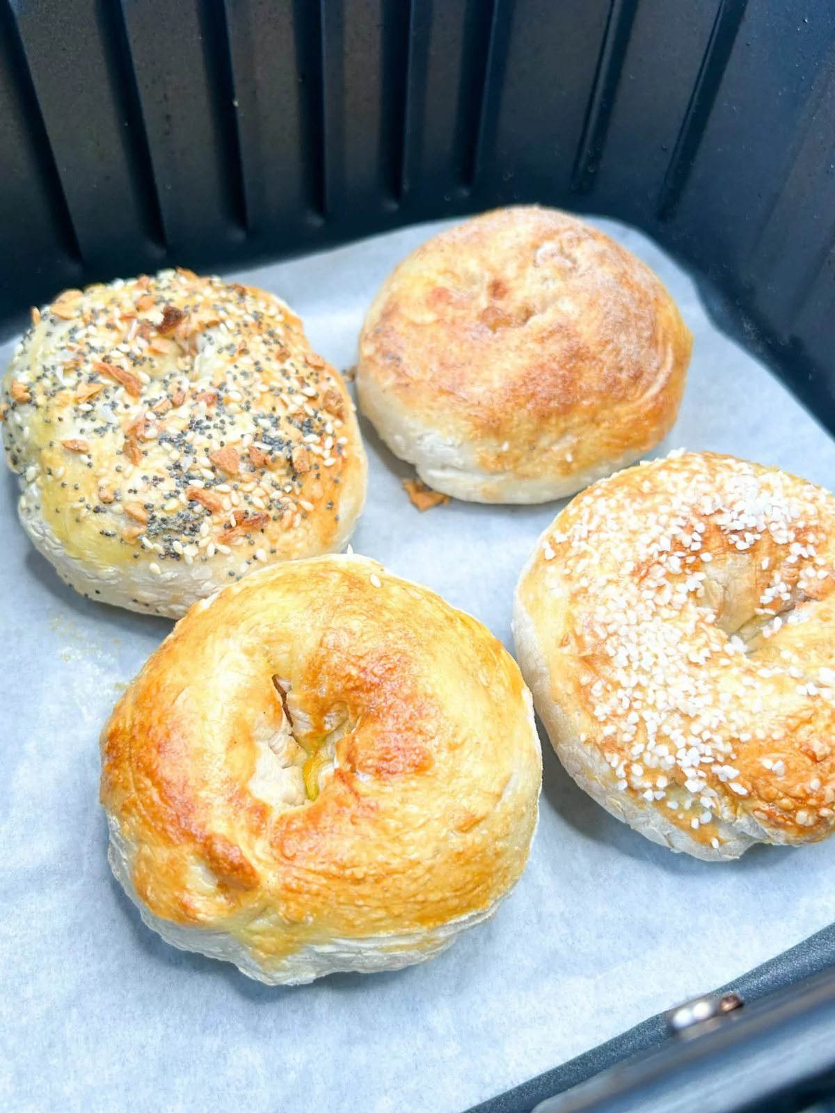 two ingredient bagels with yogurt.