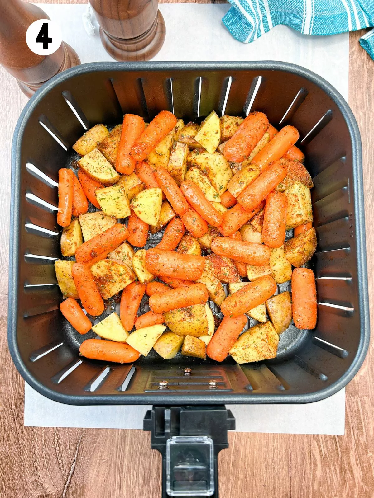 how long to cook potatoes and carrots in air fryer.