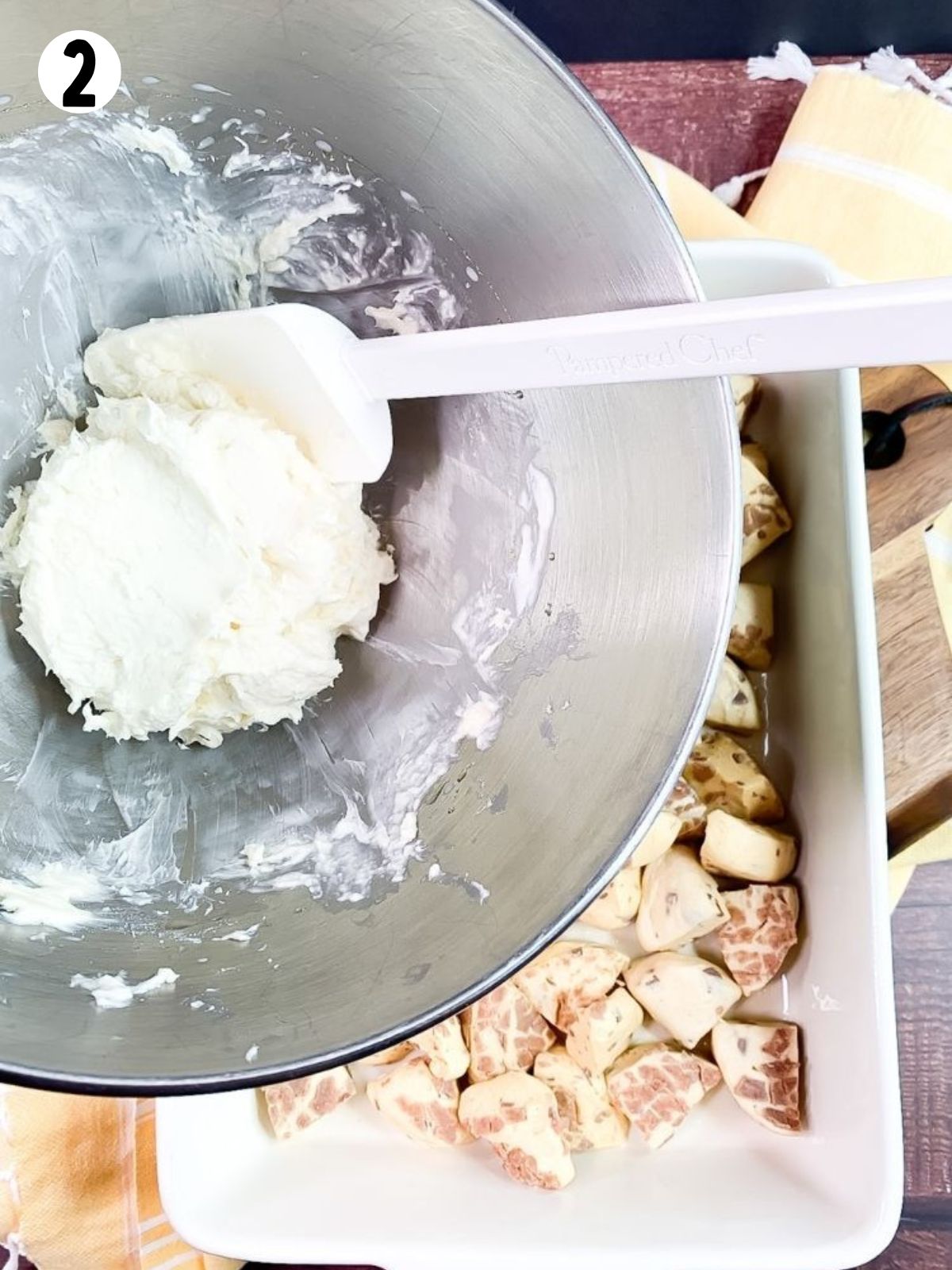 Cream cheese filling for cinnamon rolls.