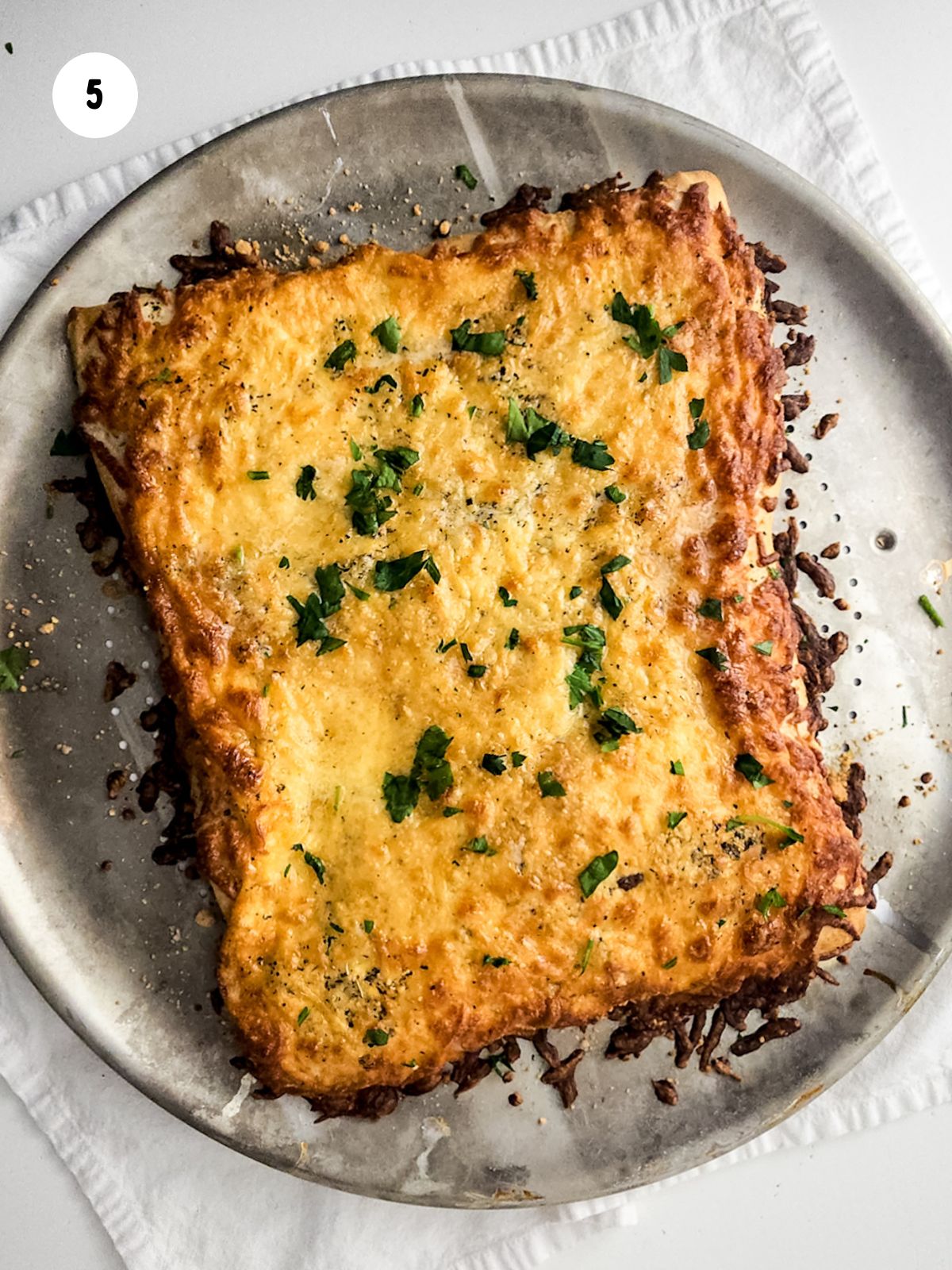 Baked and Topped with fresh parsley