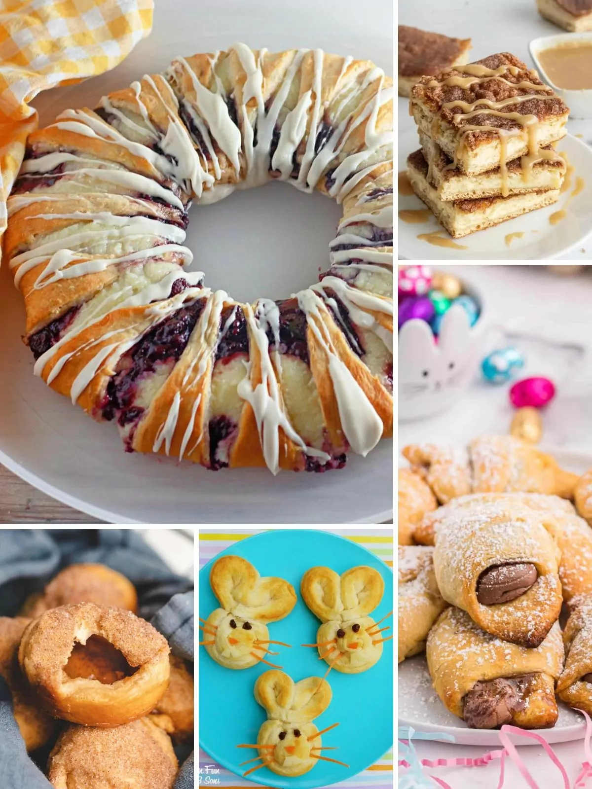 Easter Crescent Roll Recipe collage