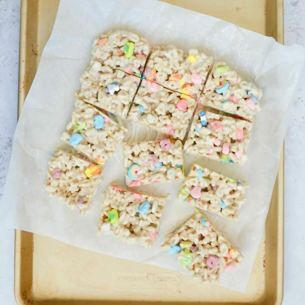 sliced marshmallow bars.