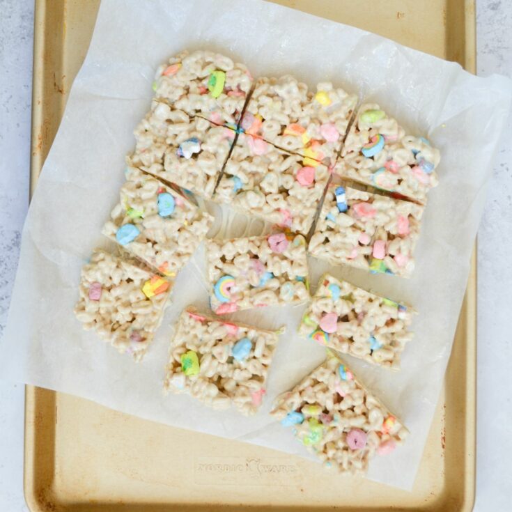 sliced marshmallow bars.