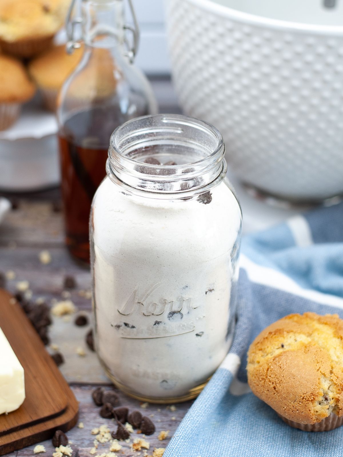 Jar of Chocolate Chip Muffins Mix