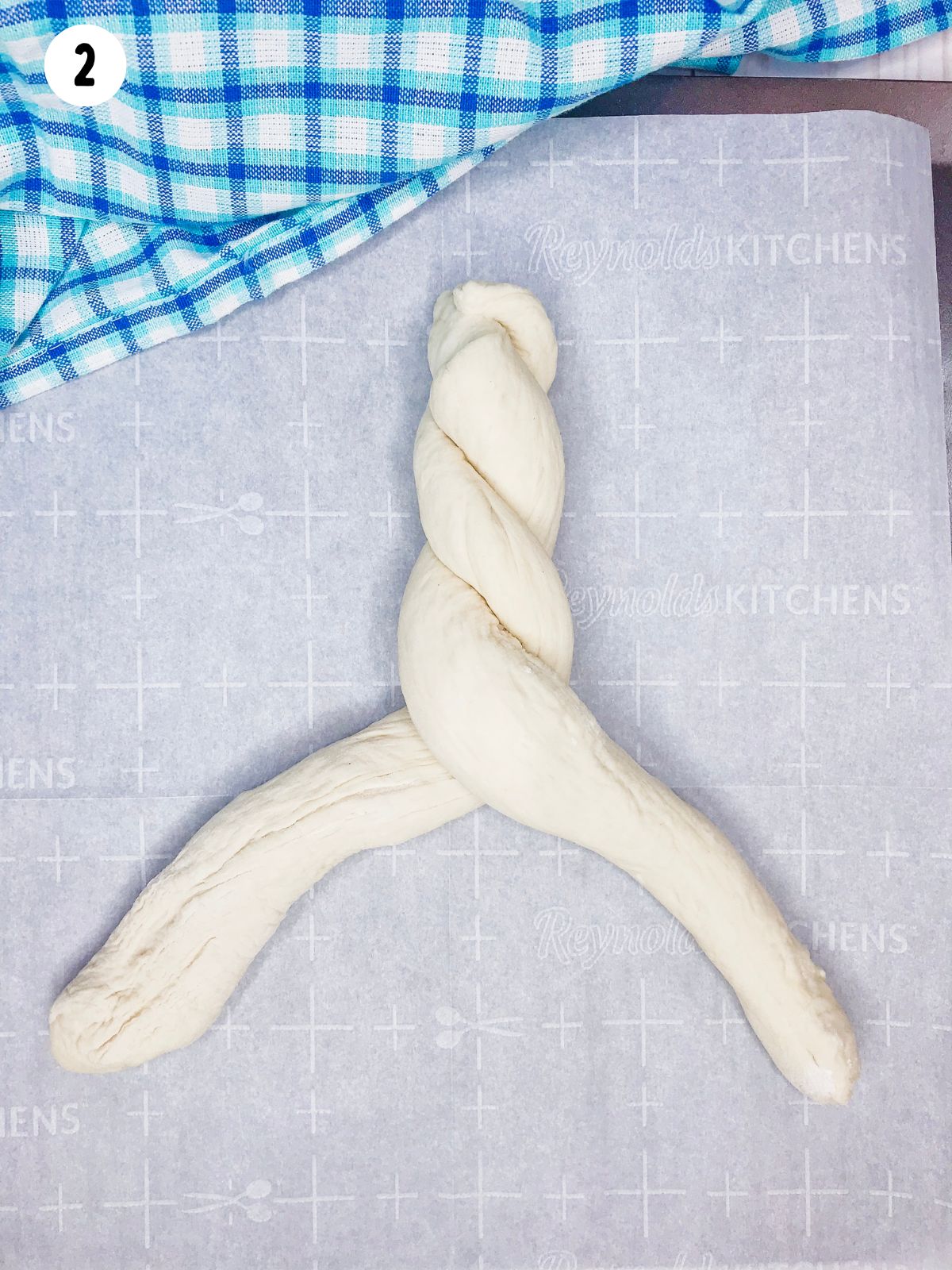 twisted bread dough.