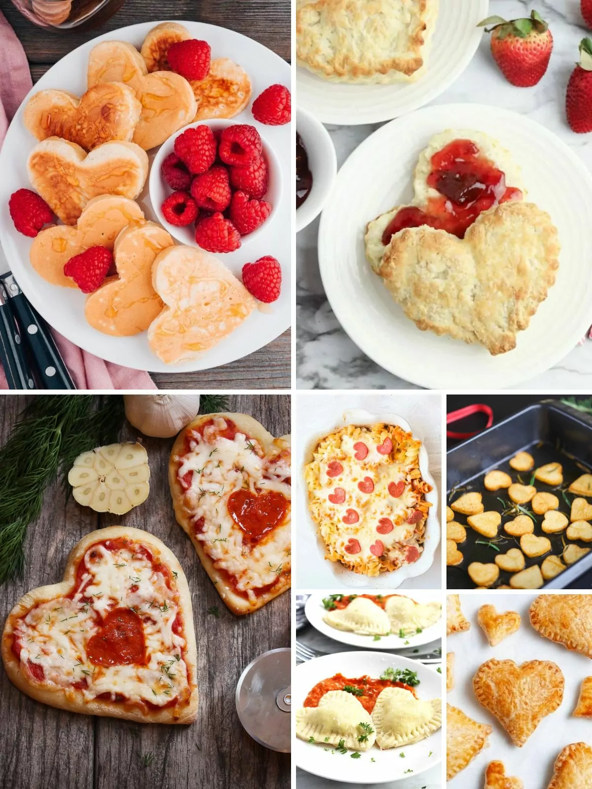 Recipes to serve for Valentine's Day that are heart shaped.