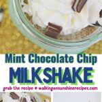 Milkshake dyed green with food coloring.