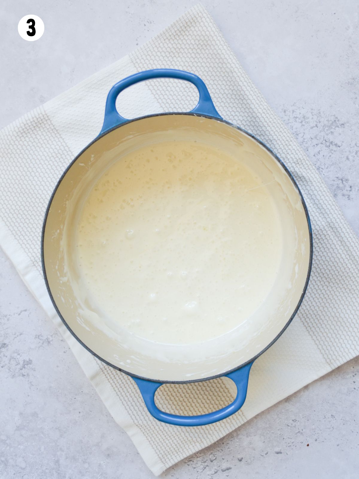 melted marshmallows with melted butter combined.