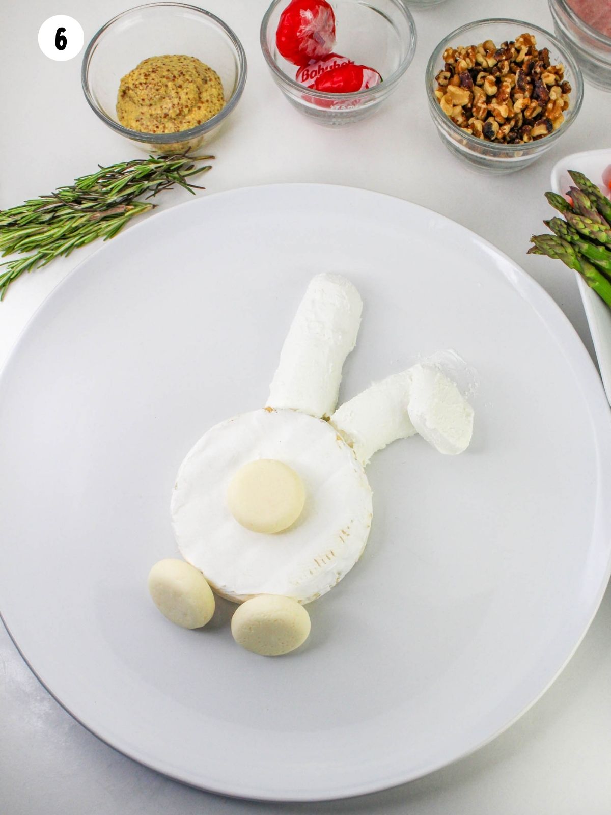 bunny made out of cheeses.