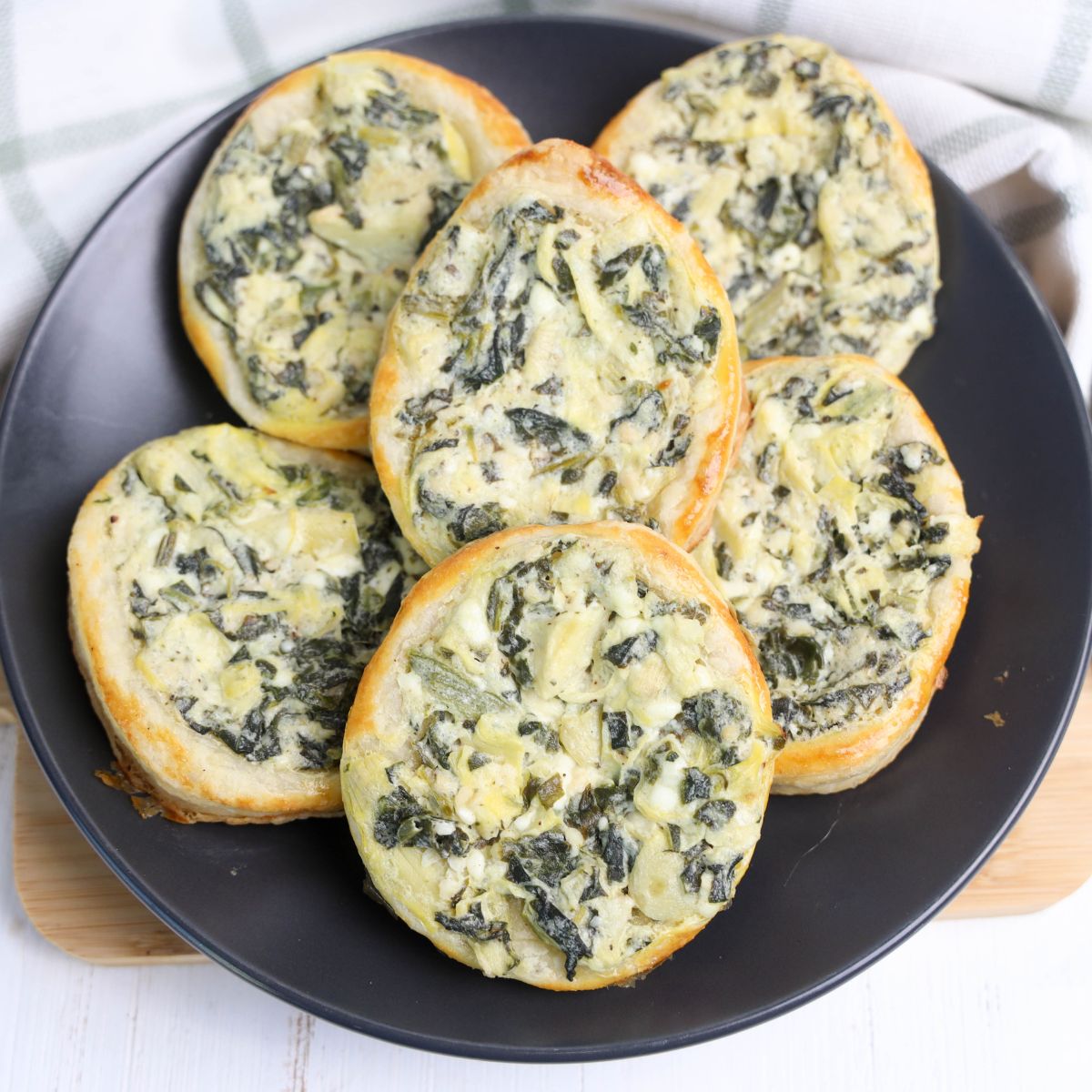 Spinach Artichoke Puff Pastry Eggs-image