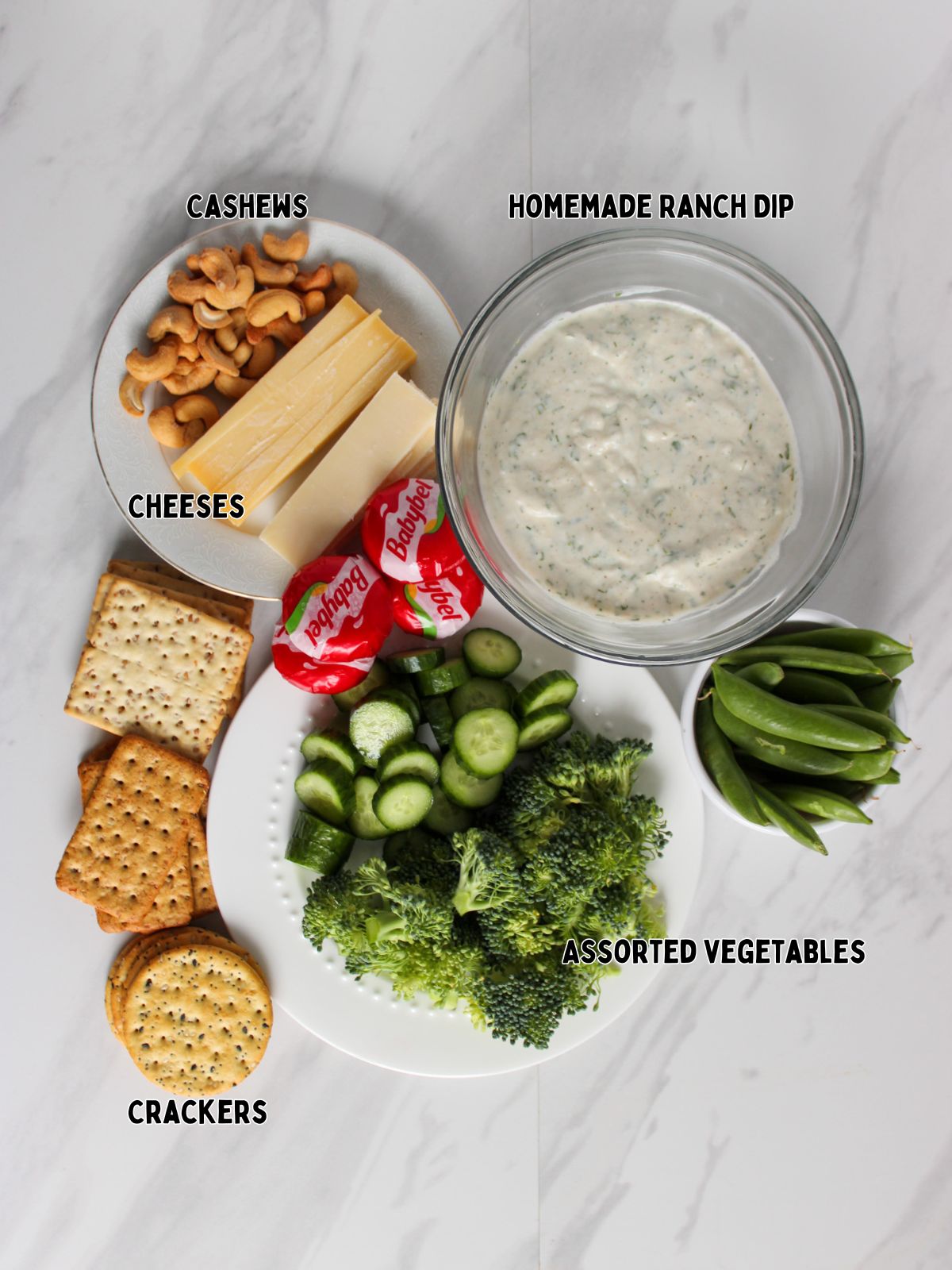 ingredients to use for an Easter Charcuterie board.