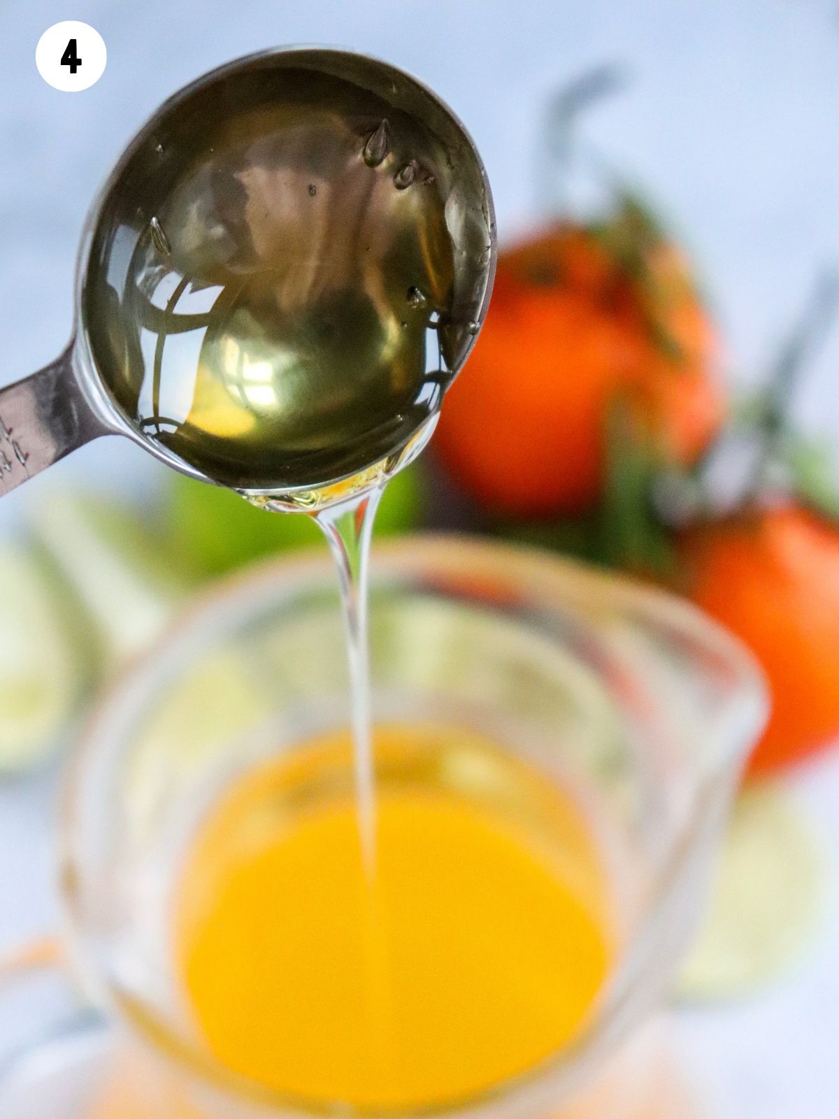 add agave syrup to pitcher.