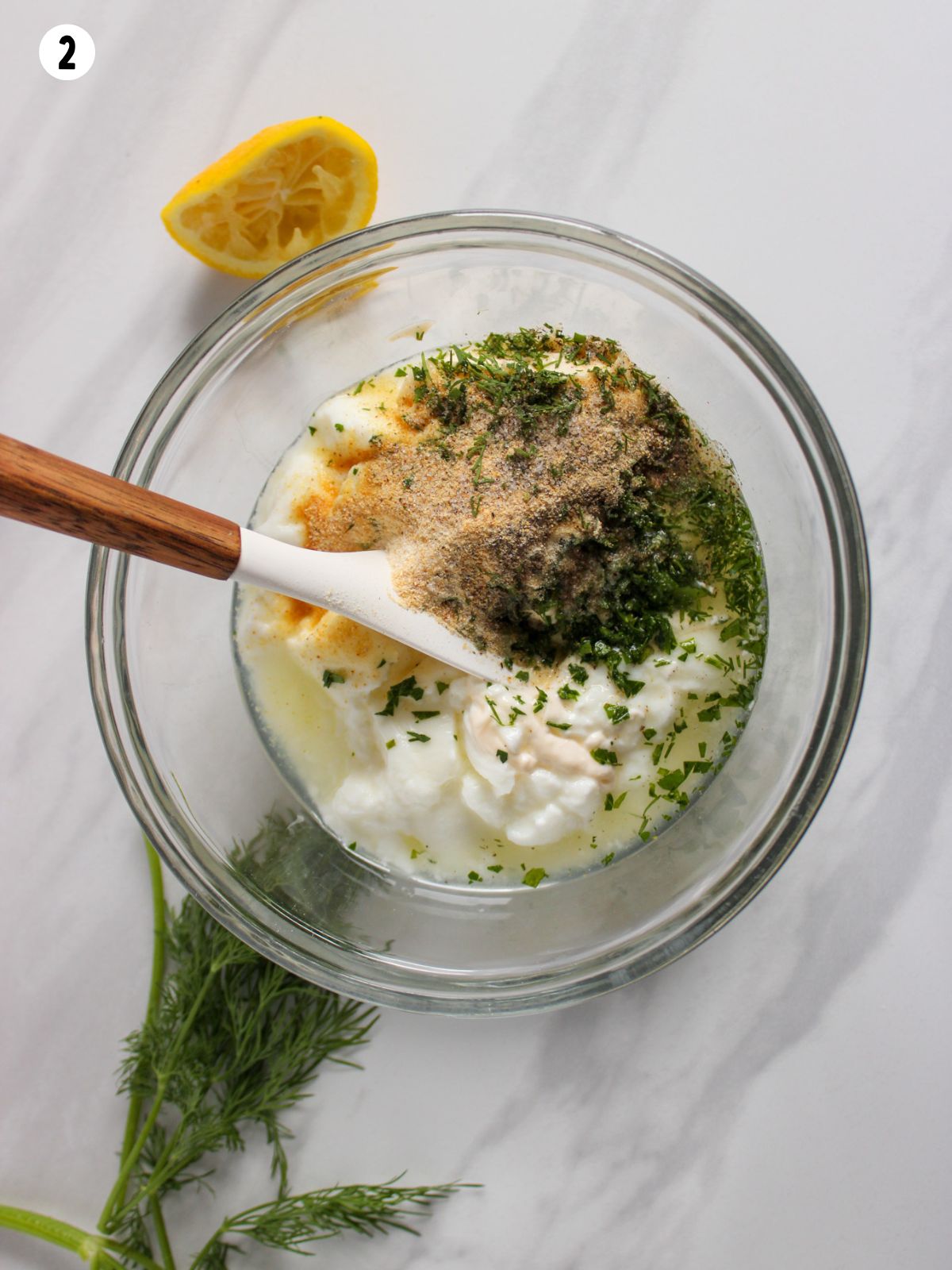 stir dip ingredients together in small bowl.