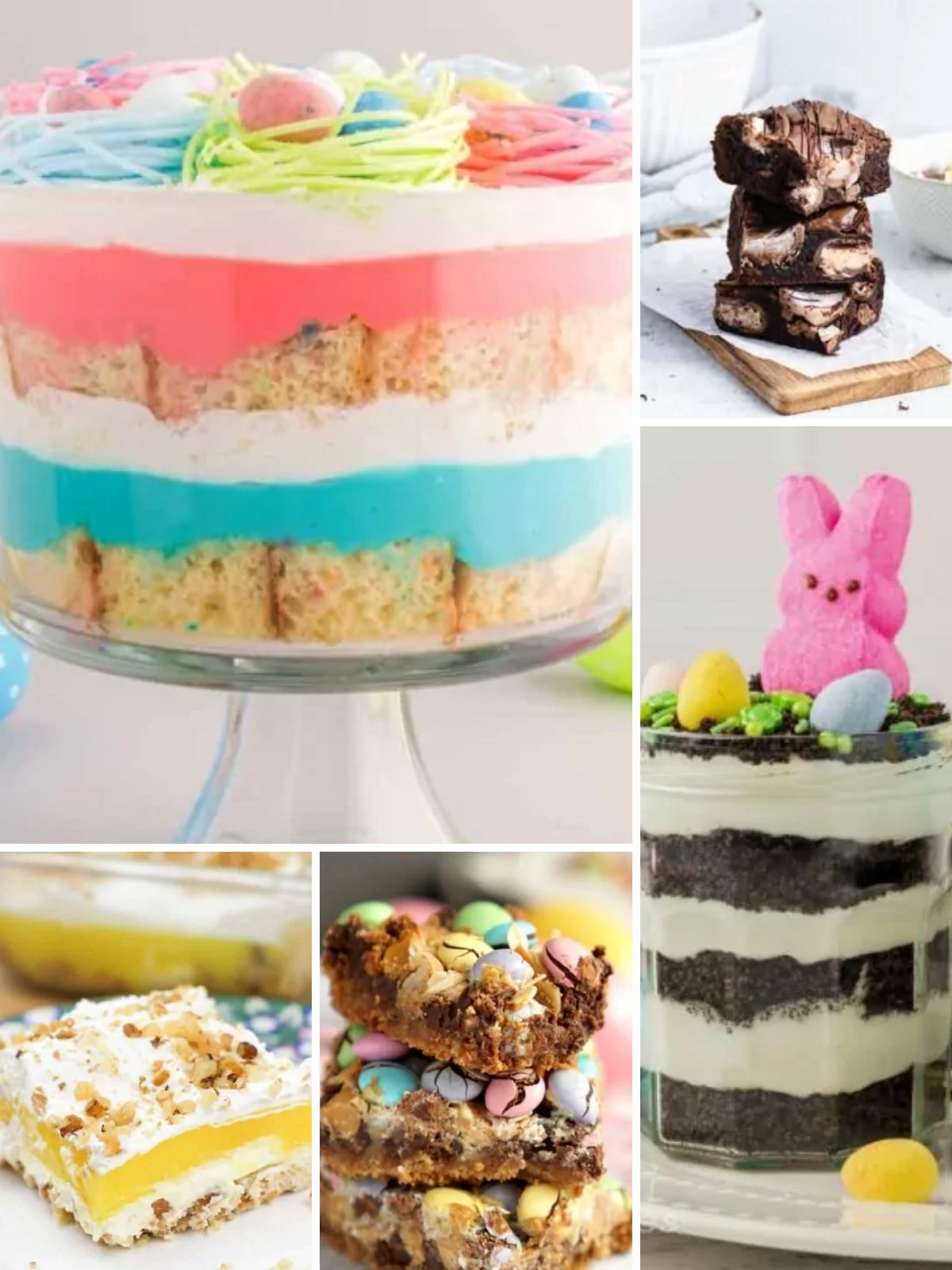 a collection of Easter desserts made the day before.