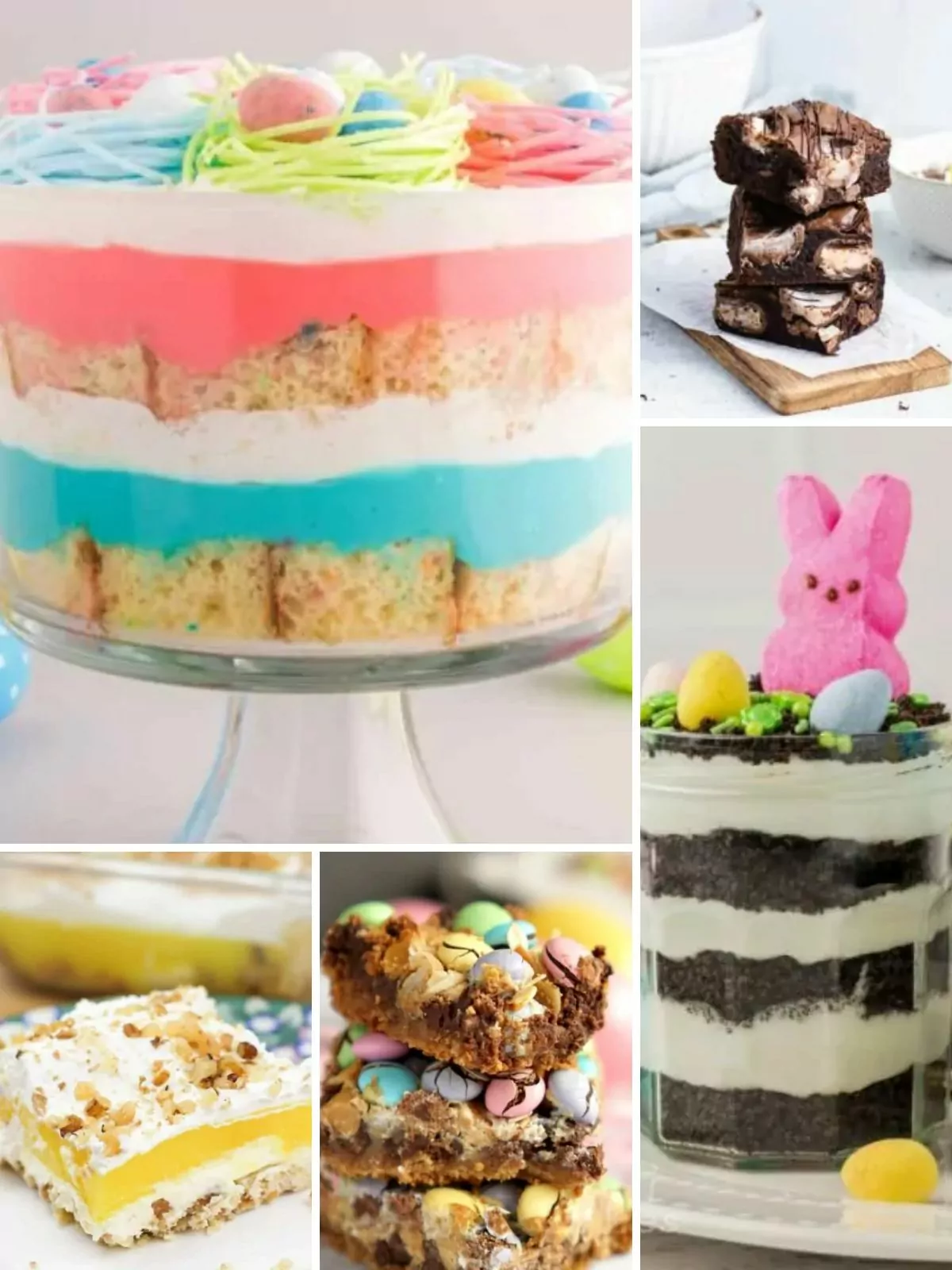 a collection of Easter desserts made the day before.