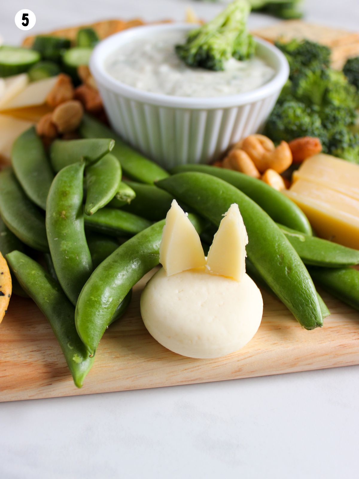 cute bunny shaped ball of cheese.