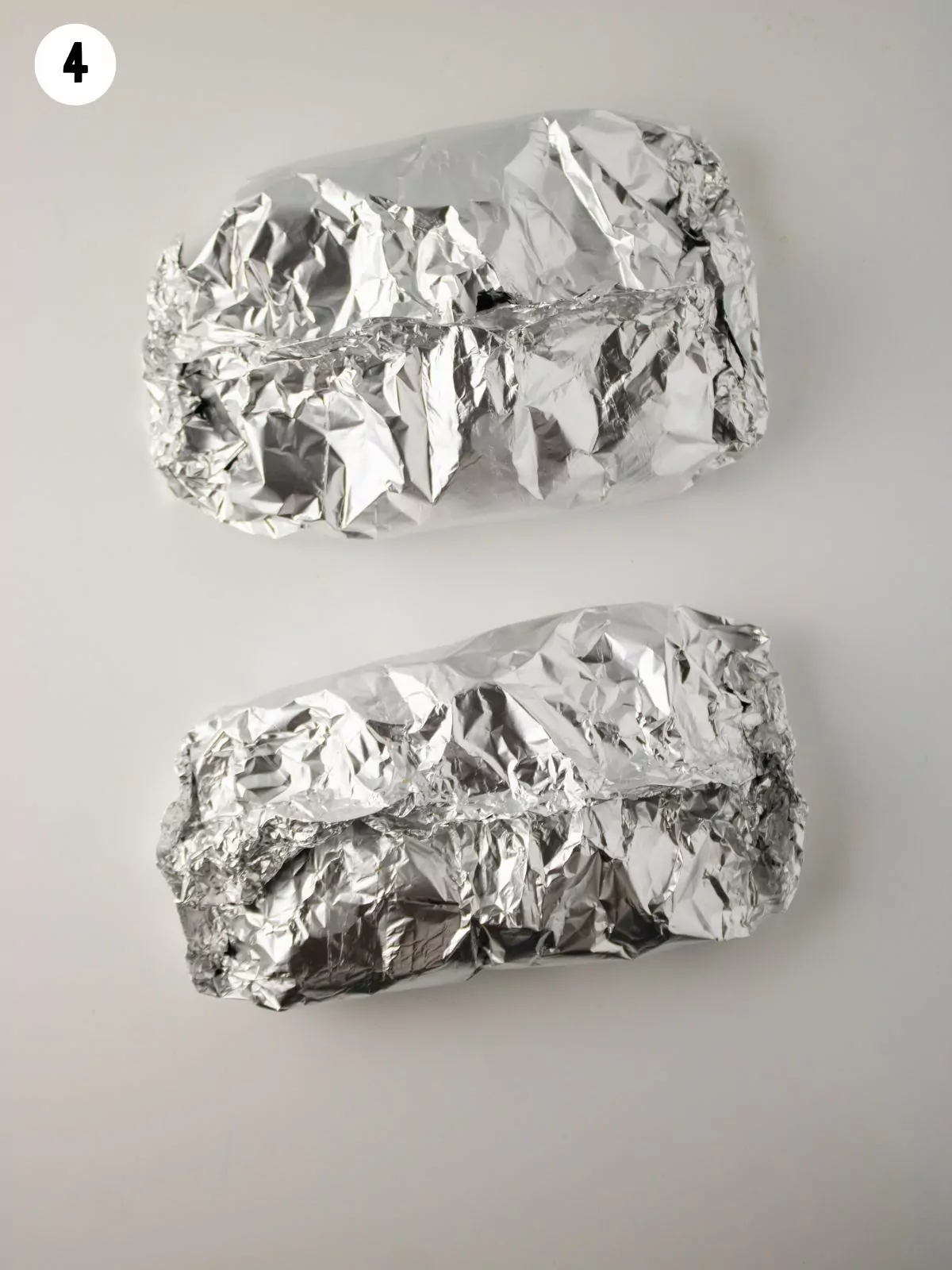 aluminum foil bundles.