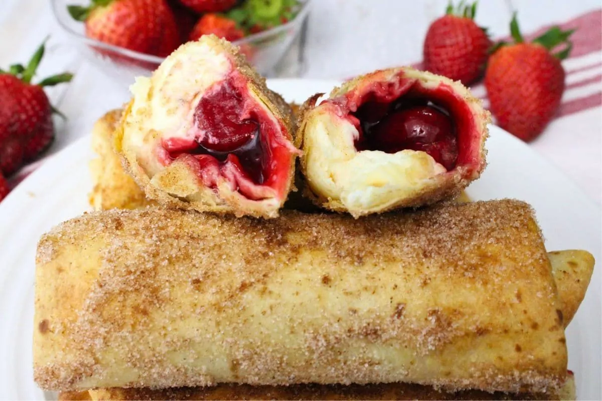 Air Fryer Cheesecake Chimichangas