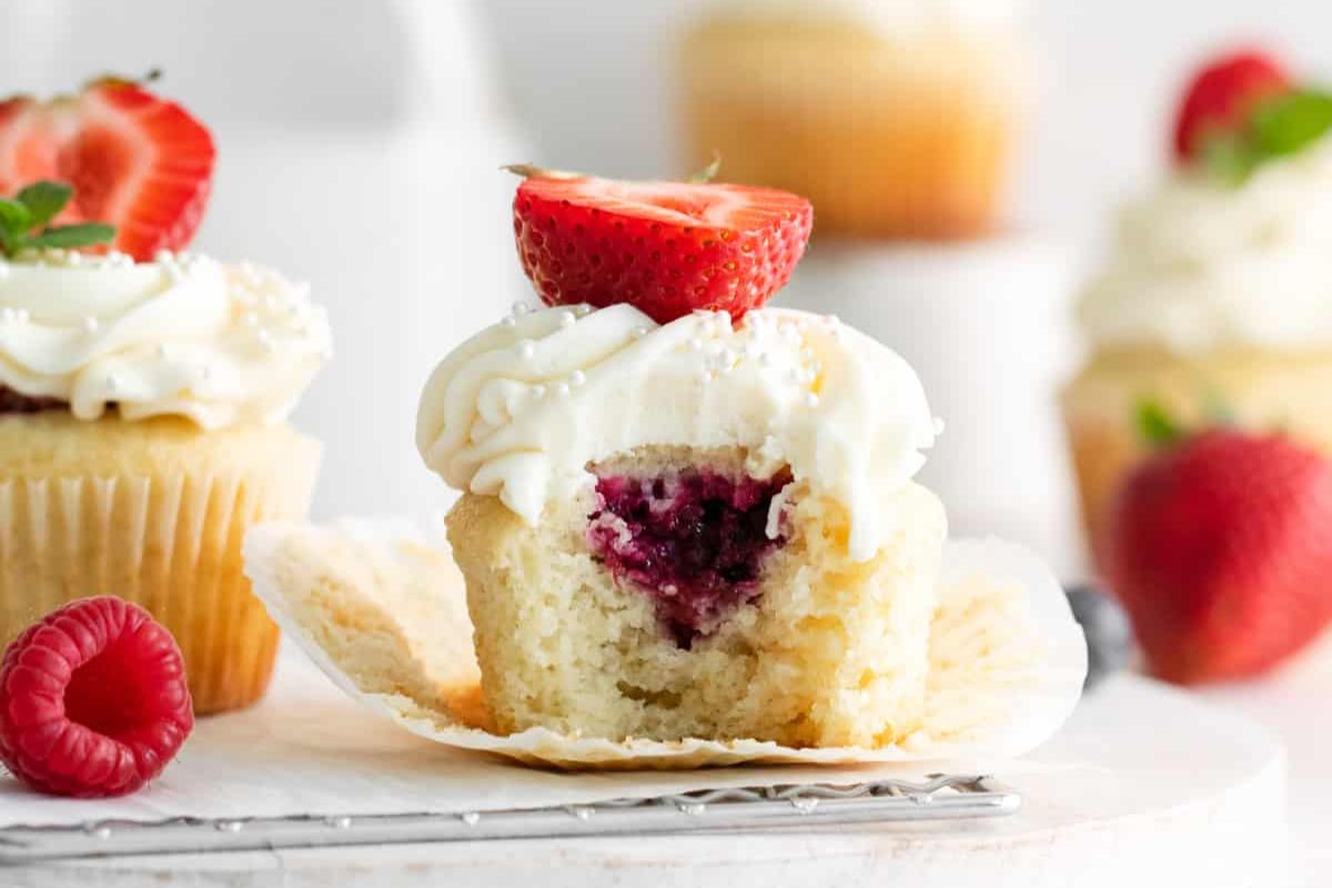 Berry Filled Cupcakes