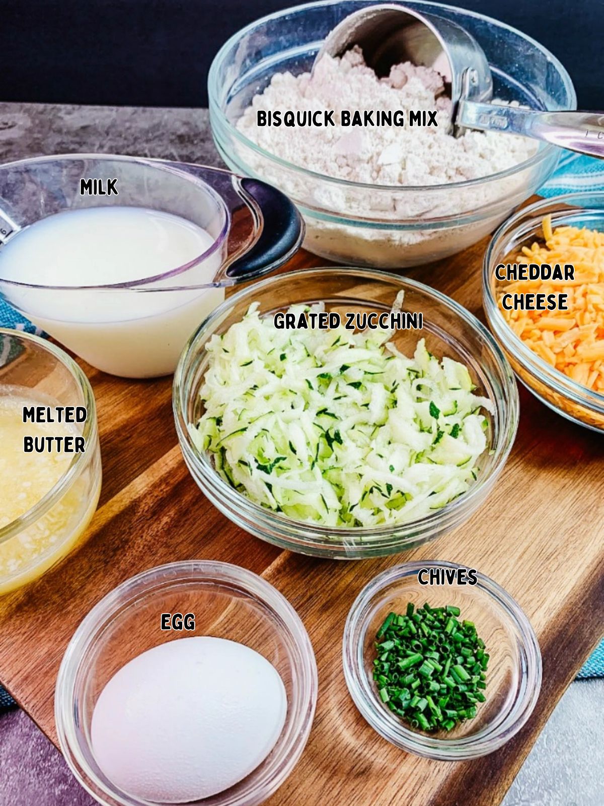 Muffins made with Bisquick Baking Mix and Grated Zucchini.